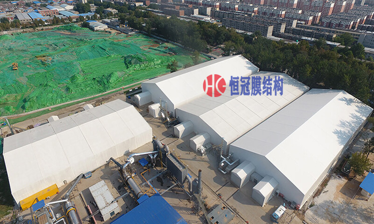 淄博污染土修复膜结构密封工程