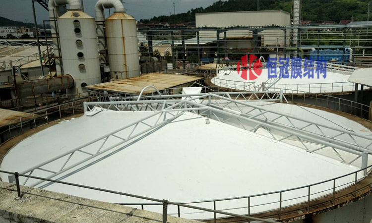 绍兴某化工厂污水池加盖反吊膜工程