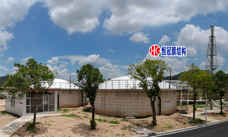 惠州污水站反吊膜加盖与废气除臭治理
